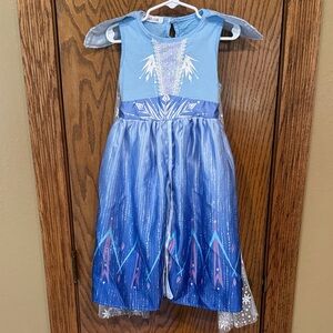 Blue Princess Kids Costume Frozen Disney Elsa Dress Snowflake